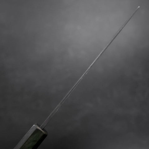 Nakiri White steel #2 Kurouchi Grüner Urushi-Griff 165mm-[Musashi]-[Japan-Küchenmesser]