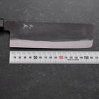 Nakiri White steel #2 Kurouchi Grüner Urushi-Griff 165mm-[Musashi]-[Japan-Küchenmesser]