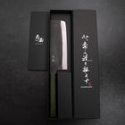Nakiri White steel #2 Kurouchi Grüner Urushi-Griff 165mm-[Musashi]-[Japan-Küchenmesser]