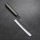 Nakiri White steel #2 Kurouchi Grüner Urushi-Griff 165mm-[Musashi]-[Japan-Küchenmesser]