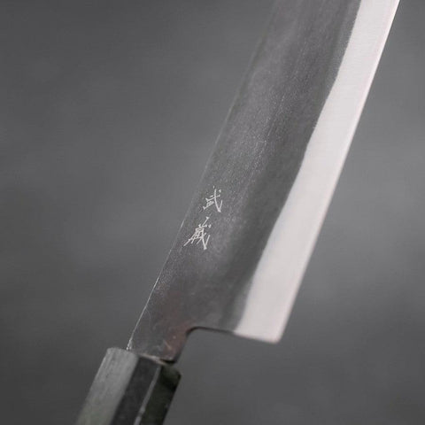 Nakiri White steel #2, Kurouchi Urushi Griff in Grün, 165mm-[Musashi]-[Japan-Küchenmesser]