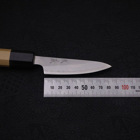 Paring White Steel #1 Polished Buffalo Magnolia Handle 80mm (3.1”)-[Musashi]-[Japan-Küchenmesser]