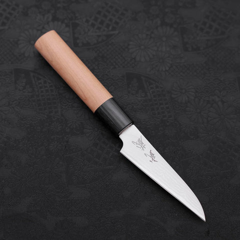 Peeling knife VG-10 Damascus Cherry Handle 90mm-[Musashi]-[Japanese-Kitchen-Knives]
