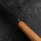 Petty 440C Nashiji Damascus Oak Handle 150mm (5.9”)-[Musashi]-[Japanese-Kitchen-Knives]