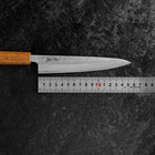 Petty 440C Nashiji Damascus Oak Handle 150mm (5.9”)-[Musashi]-[Japanese-Kitchen-Knives]