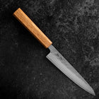 Petty 440C Nashiji Damascus Oak Handle 150mm (5.9”)-[Musashi]-[Japanese-Kitchen-Knives]