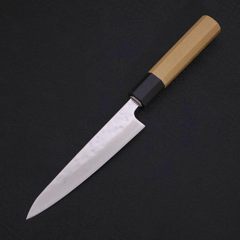 Petty AUS-10 Nashiji Damast Büffelhorn und Magnolienholz Griff 135mm-[Musashi]-[Japan-Küchenmesser]