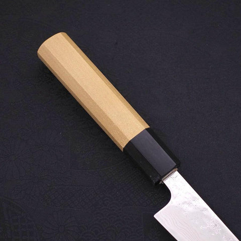 Petty AUS-10 Nashiji Damast Büffelhorn und Magnolienholz Griff 135mm-[Musashi]-[Japan-Küchenmesser]