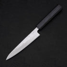 Petty AUS-10 Nashiji Damast Dunkelblauer Urushi Griff 135mm-[Musashi]-[Japan-Küchenmesser]