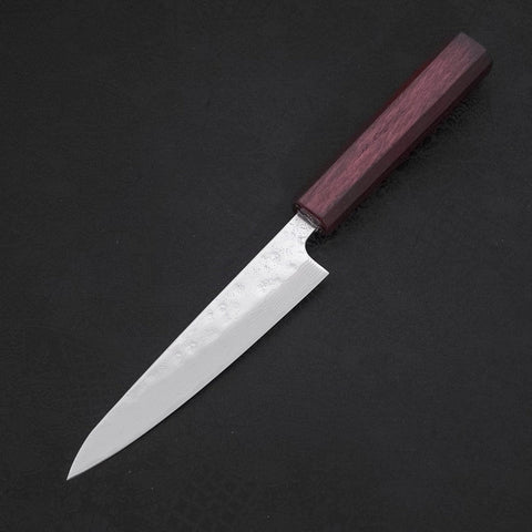 Petty AUS-10 Nashiji Damast Lila Urushi Griff 135mm-[Musashi]-[Japan-Küchenmesser]