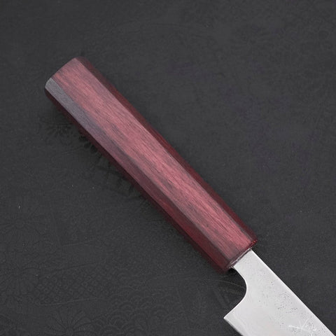 Petty AUS-10 Nashiji Damast Lila Urushi Griff 135mm-[Musashi]-[Japan-Küchenmesser]
