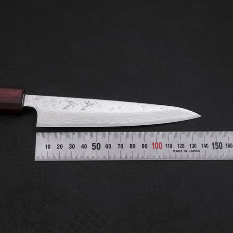 Petty AUS-10 Nashiji Damast Lila Urushi Griff 135mm-[Musashi]-[Japan-Küchenmesser]