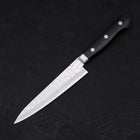 Petty AUS-10 Tsuchime Damast Schwarzer Westlicher Griff 135mm-[Musashi]-[Japan-Küchenmesser]