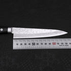 Petty AUS-10 Tsuchime Damast Schwarzer Westlicher Griff 135mm-[Musashi]-[Japan-Küchenmesser]