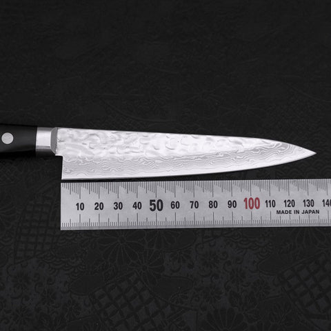 Petty AUS-10 Tsuchime Damast Schwarzer Westlicher Griff 135mm-[Musashi]-[Japan-Küchenmesser]