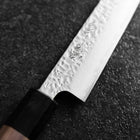 Petty AUS-10 Tsuchime Damascus Walnut Handle 150mm (5.9”)-[Musashi]-[Japanese-Kitchen-Knives]