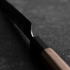 Petty AUS-10 Tsuchime Damascus Walnut Handle 150mm (5.9”)-[Musashi]-[Japanese-Kitchen-Knives]