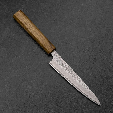 Petty AUS-10 Tsuchime Damast Yaki Urushi Griff 135mm-[Musashi]-[Japan-Küchenmesser]