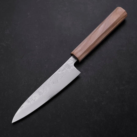 Petty AUS-8 Nashiji Olive Handle 120mm (4.7”)-[Musashi]-[Japan-Küchenmesser]