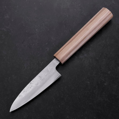Petty AUS-8 Nashiji Olive Handle 90mm (3.5”)-[Musashi]-[Japan-Küchenmesser]