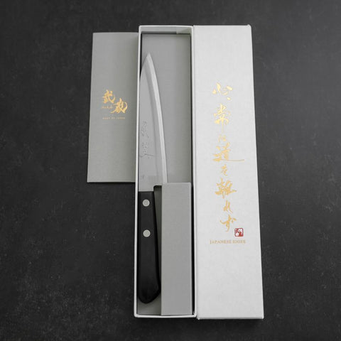 Petty AUS-8 Poliert Blauer Westlicher Griff 120mm-[Musashi]-[Japan-Küchenmesser]