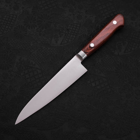 Petty AUS-8 Poliert Brauner Westlicher Griff 130mm-[Musashi]-[Japan-Küchenmesser]