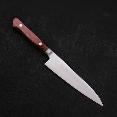 Petty AUS-8 Poliert Brauner Westlicher Griff 130mm-[Musashi]-[Japan-Küchenmesser]