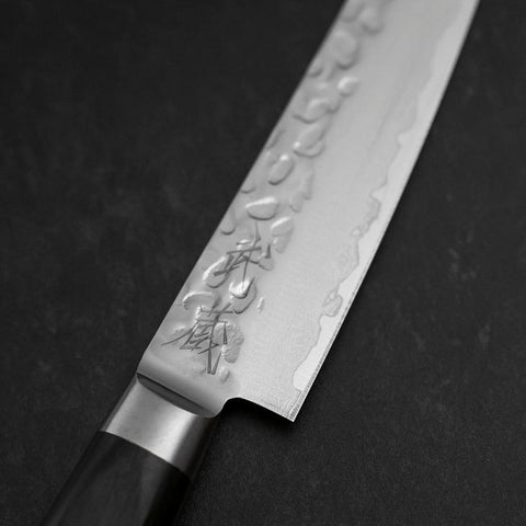 Petty AUS-8 Tsuchime Schwarzer Westlicher Griff 135mm-[Musashi]-[Japan-Küchenmesser]