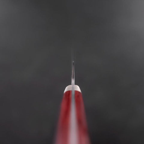 Petty Aogami Super Edelstahlummantelung Kurouchi Tsuchime Roter Westlicher Griff 150mm-[Musashi]-[Japan-Küchenmesser]