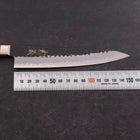 Petty Aogami Super Edelstahlummantelung Kurouchi Tsuchime Roter Westlicher Griff 150mm-[Musashi]-[Japan-Küchenmesser]