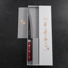 Petty Aogami Super Edelstahlummantelung Kurouchi Tsuchime Roter Westlicher Griff 150mm-[Musashi]-[Japan-Küchenmesser]