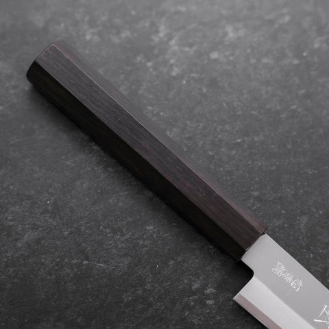 Petty Aogami Super Edelstahlummantelung Poliert Büffelhorn und Ebenholz Griff 145mm-[Musashi]-[Japan-Küchenmesser]