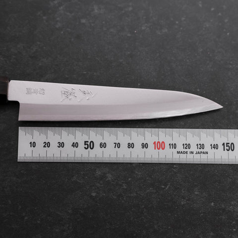 Petty Aogami Super Edelstahlummantelung Poliert Büffelhorn und Ebenholz Griff 145mm-[Musashi]-[Japan-Küchenmesser]