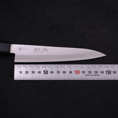 Petty Aogami-Super Edelstahlummantelung Poliert Dunkelblauer Griff 145mm-[Musashi]-[Japan-Küchenmesser]