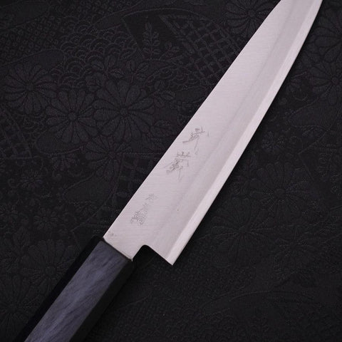 Petty Aogami-Super Edelstahlummantelung Poliert Griff Dunkelblau 145mm-[Musashi]-[Japan-Küchenmesser]