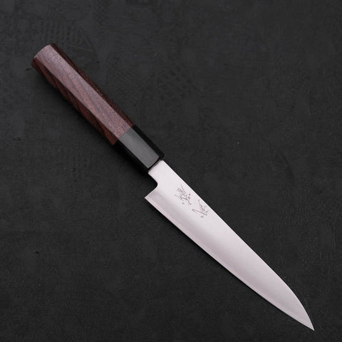 Petty Aogami Super Edelstahlummantelung Poliert Rosenholz Griff 150mm-[Musashi]-[Japan-Küchenmesser]