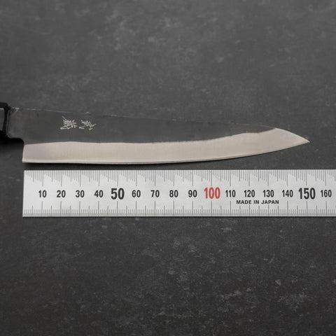 Petty Blue Steel #1 Edelstahlummantelung Kurouchi Büffelhorn und Magnolienholz Griff 150mm-[Musashi]-[Japan-Küchenmesser]