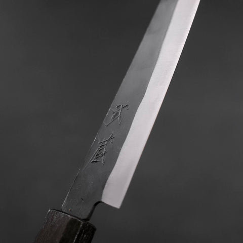 Petty Blue Steel #1 Edelstahlummantelung Kurouchi Dunkel-Lila Kirschholz Griff 150mm-[Musashi]-[Japan-Küchenmesser]