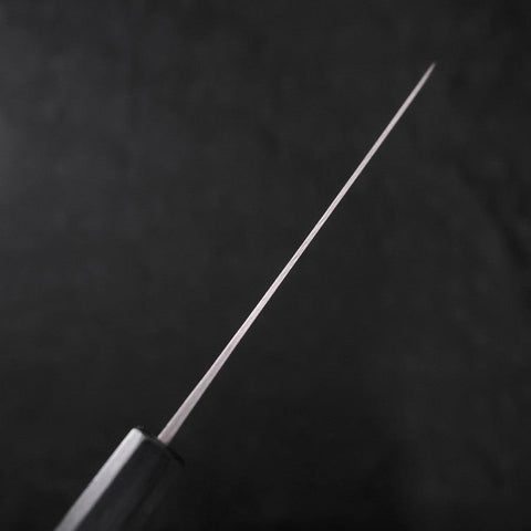 Petty Blue Steel #1 Edelstahlummantelung Kurouchi Dunkelblauer Urushi Griff 150mm-[Musashi]-[Japan-Küchenmesser]