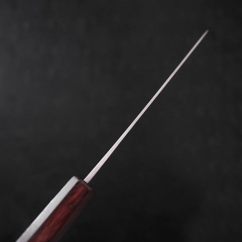 Petty Blue Steel #1 Edelstahlummantelung Kurouchi Lila Urushi Griff 150mm-[Musashi]-[Japan-Küchenmesser]