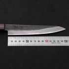 Petty Blue Steel #1 Edelstahlummantelung Kurouchi Lila Urushi Griff 150mm-[Musashi]-[Japan-Küchenmesser]