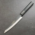 Petty Blue Steel #1 Edelstahlummantelung Kurouchi Schwarz-Blauer Urushi Griff 150mm-[Musashi]-[Japan-Küchenmesser]