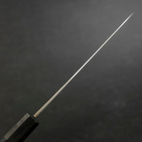 Petty Blue Steel #1 Edelstahlummantelung Kurouchi Schwarz-Blauer Urushi Griff 150mm-[Musashi]-[Japan-Küchenmesser]
