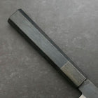 Petty Blue Steel #1 Edelstahlummantelung Kurouchi Schwarz-Blauer Urushi Griff 150mm-[Musashi]-[Japan-Küchenmesser]