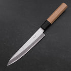 Petty Blue Steel #1 Edelstahlummantelung Poliert Büffelhorn und Magnolienholz Griff 150mm-[Musashi]-[Japan-Küchenmesser]