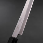 Petty Blue Steel #1 Edelstahlummantelung Poliert Büffelhorn und Magnolienholz Griff 150mm-[Musashi]-[Japan-Küchenmesser]