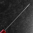 Petty Blue Steel #1 Edelstahlummantelung Poliert Rot-Schwarzer Urushi Griff 150mm-[Musashi]-[Japan-Küchenmesser]