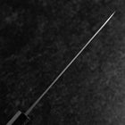 Petty Blue Steel #1 Edelstahlummantelung Poliert Schwarzer Urushi Griff 150mm-[Musashi]-[Japan-Küchenmesser]