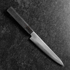 Petty Blue Steel #1 Edelstahlummantelung Poliert Schwarzer Urushi Griff 150mm-[Musashi]-[Japan-Küchenmesser]