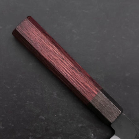 Petty Blue Steel #1 Stainless Clad Kurouchi Black Purple Urushi Handle 150mm (5.9”)-[Musashi]-[Japan-Küchenmesser]